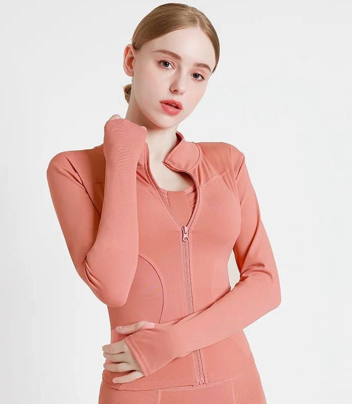 Long Sleeve Women Sports Zipper Jacket