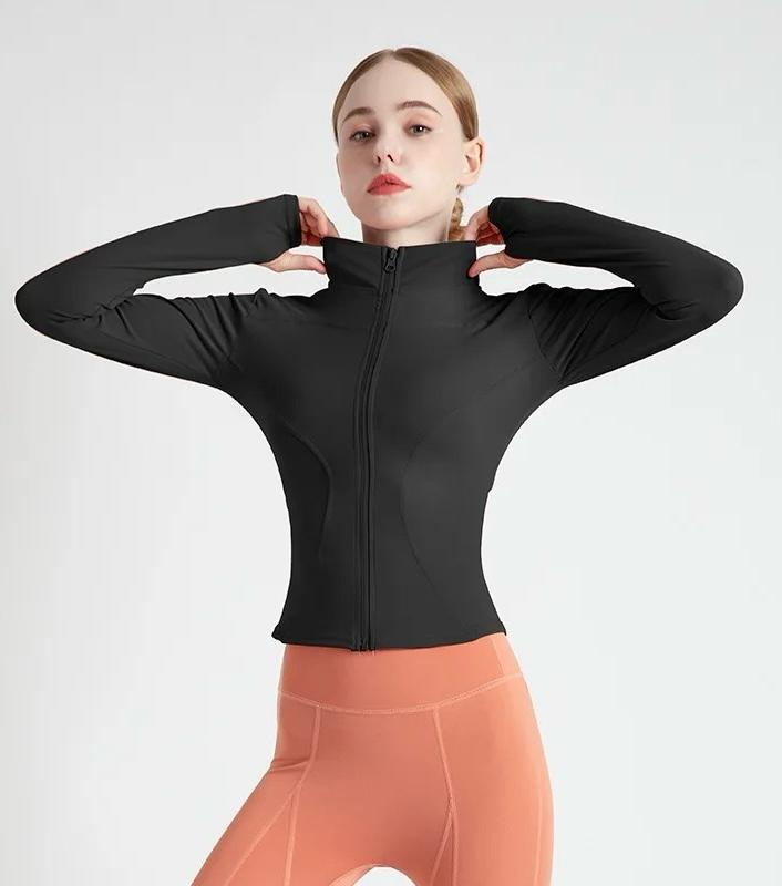 Long Sleeve Women Sports Zipper Jacket