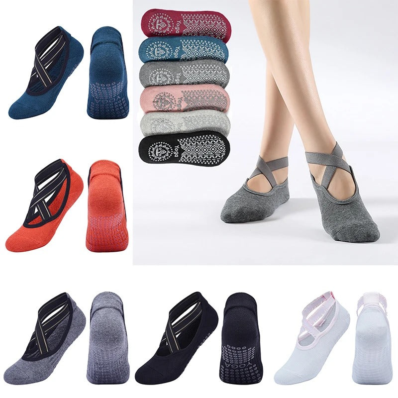 Women Bandage Yoga Socks Anti-Slip