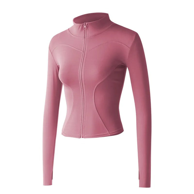 Long Sleeve Women Sports Zipper Jacket