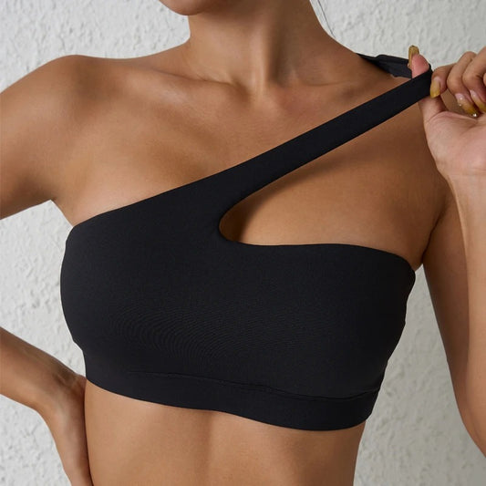 Sports Bra High Stretch One-Shoulder