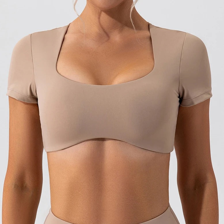 Short Sleeve Fitness Bra