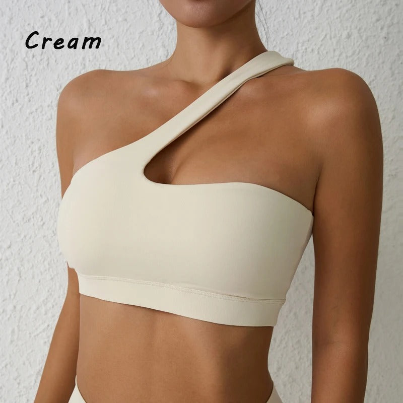 Sports Bra High Stretch One-Shoulder