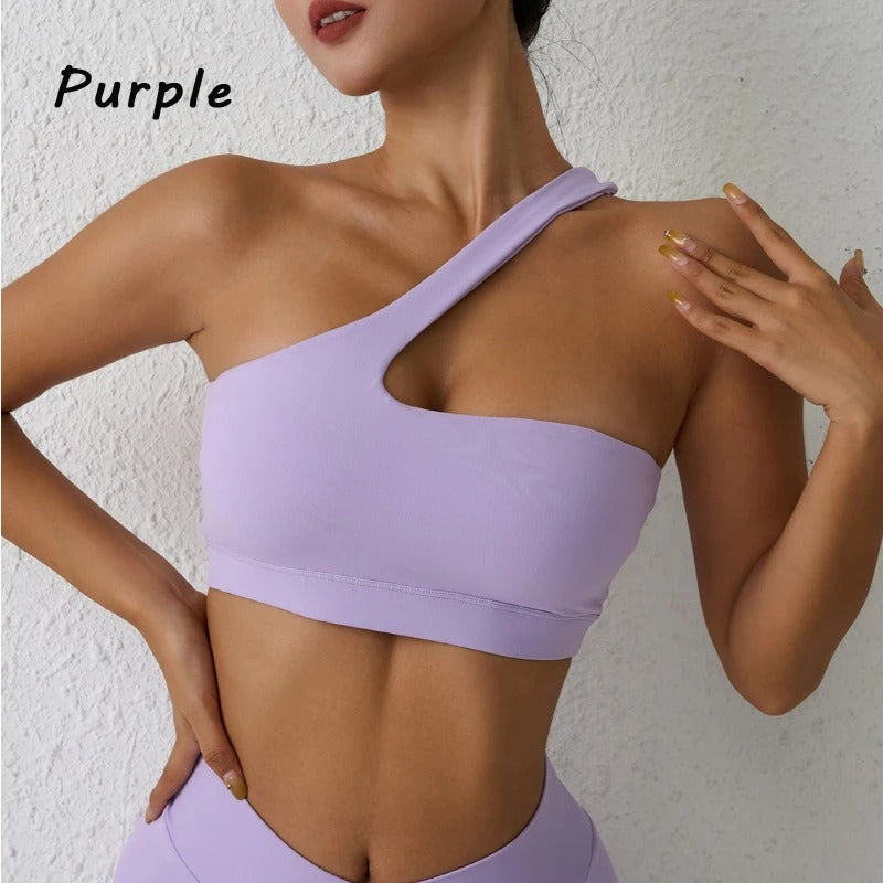 Sports Bra High Stretch One-Shoulder